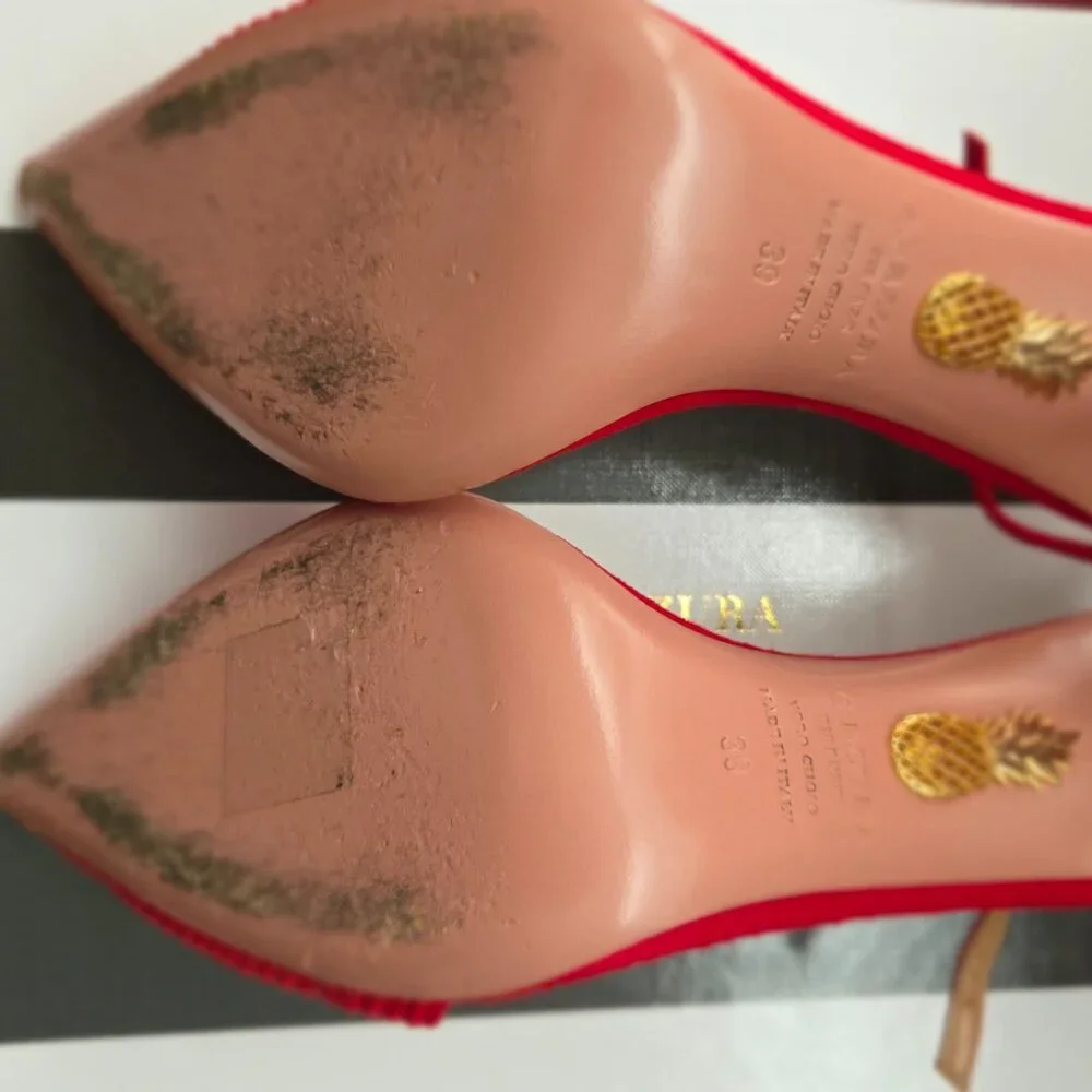 Aquazzura | Ritz Pump 105 | Carnation Red | Size 39/8.5 | Used